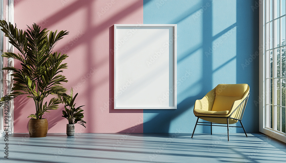 Fototapeta premium Colourful living room Chic Luxe Interior Design Style