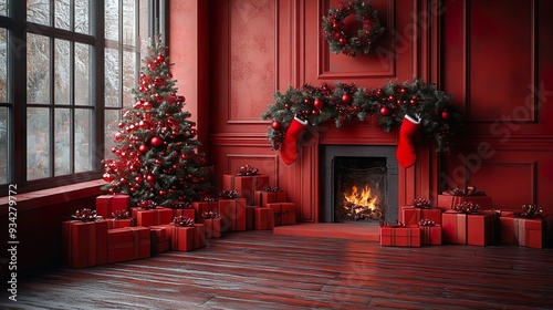 Christmas Decorations and Christmas Boxes in the Background	