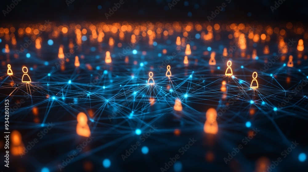 Abstract Human Network Connecting Shapes with Copyspace for Overlays Abstract Human Network Connecting Shapes with Copyspace for Overlays