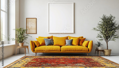 Colourful living room Classic Eclectic Interior Design style