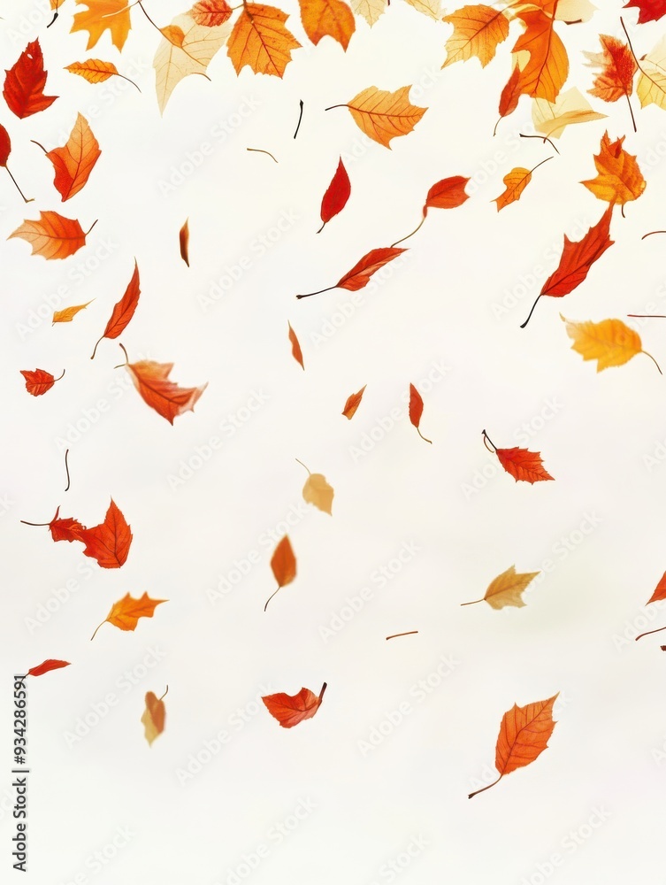 Feuilles d'Automne Tombant avec Flou
