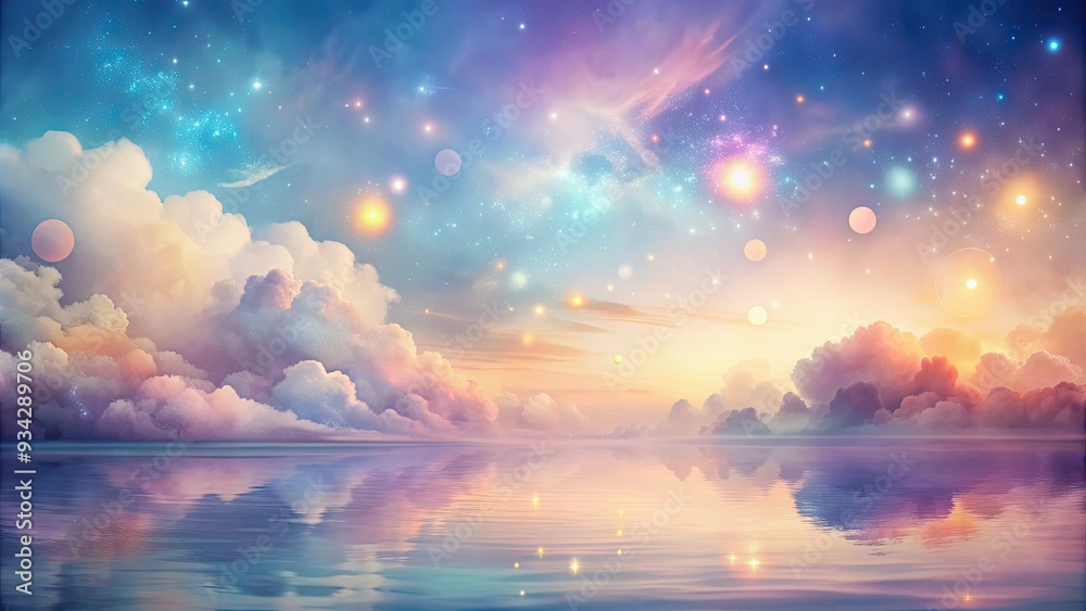 Soft, dreamy watercolor textures blend with subtle gradients of pastel ...