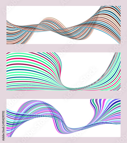 set of abstract backgrounds