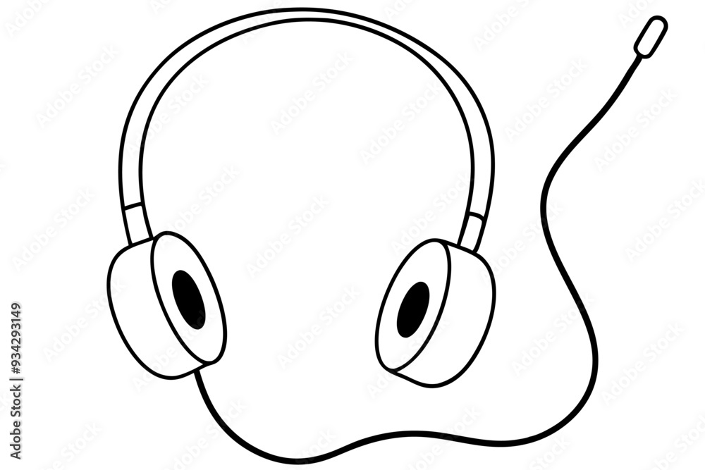 Modern Headphone on Vector Illustration - Printable Graphics Design File Modern Headphone on Vector Illustration - Printable Graphics Design File