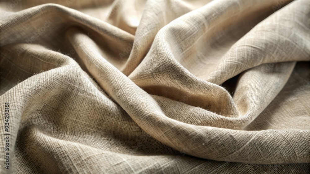 Softly lit, high-contrast image of natural linen fabric with intricate weave texture,folded into gentle creases, showcasing subtle wrinkles and organic fiber patterns. Softly lit, high-contrast image of natural linen fabric with intricate weave texture,folded into gentle creases, showcasing subtle wrinkles and organic fiber patterns.