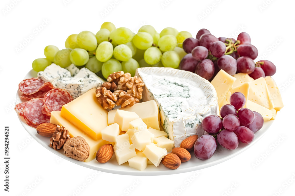 gourmet cheese and fruits on white plate isolated png transparent background gourmet cheese and fruits on white plate isolated png transparent background