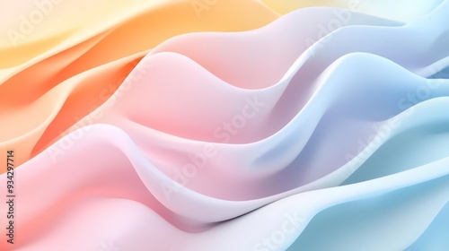 Light pastel background with abstract geometric waves, minimalist, flowing and modern