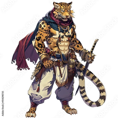 Anime Leopard Warrior