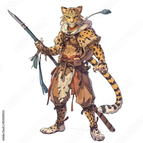 Anime Leopard Warrior