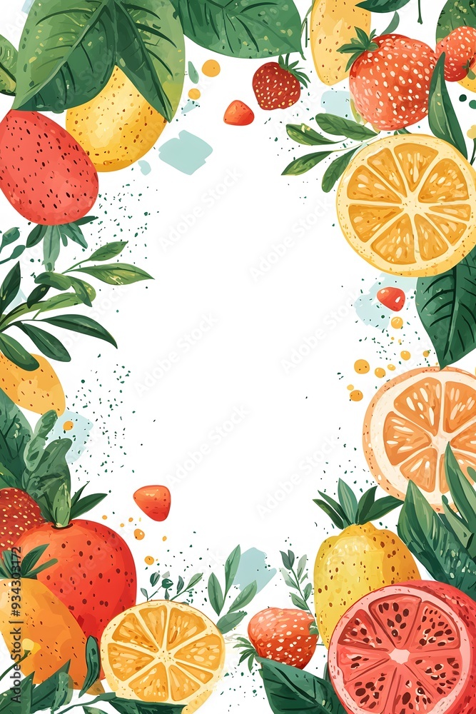 Summer Fruit Border. Summer Fruit Border.