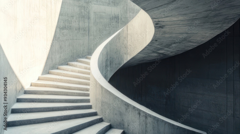 Fototapeta premium Spiral Staircase in Modern Architecture