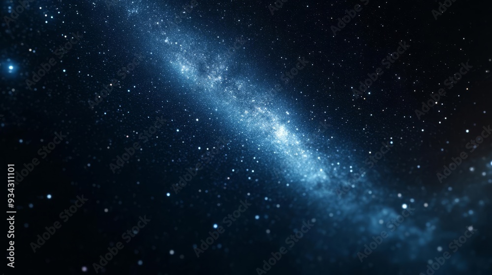 Obraz premium Cosmic dust drifting through a starry night sky in deep space, space background, ethereal cosmic photography