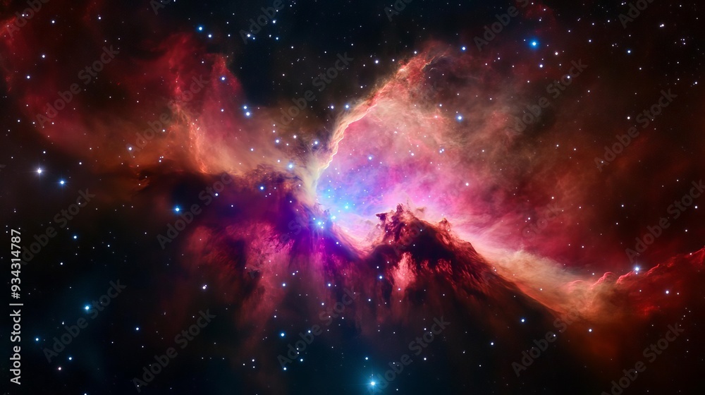 The Cone Nebula with intricate cosmic dust formations, nebula background, cosmic detail photography The Cone Nebula with intricate cosmic dust formations, nebula background, cosmic detail photography