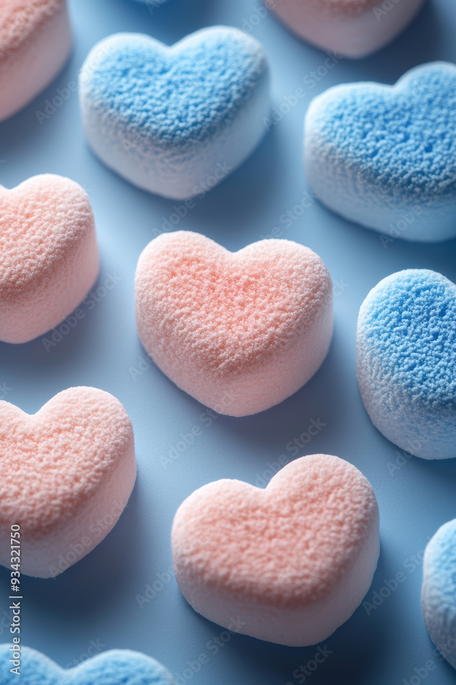 Obraz premium Colorful pastel marshmallows background