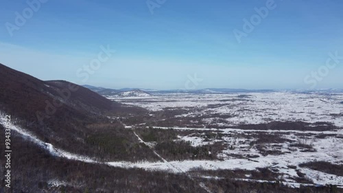 snow covered mountains