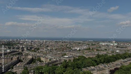 Edinburgh Scotland scenic city aerial view photo