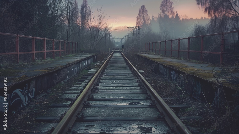 Fototapeta premium concrete rail road