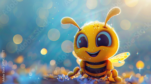 cute bee cartoon , honey bee mascot.