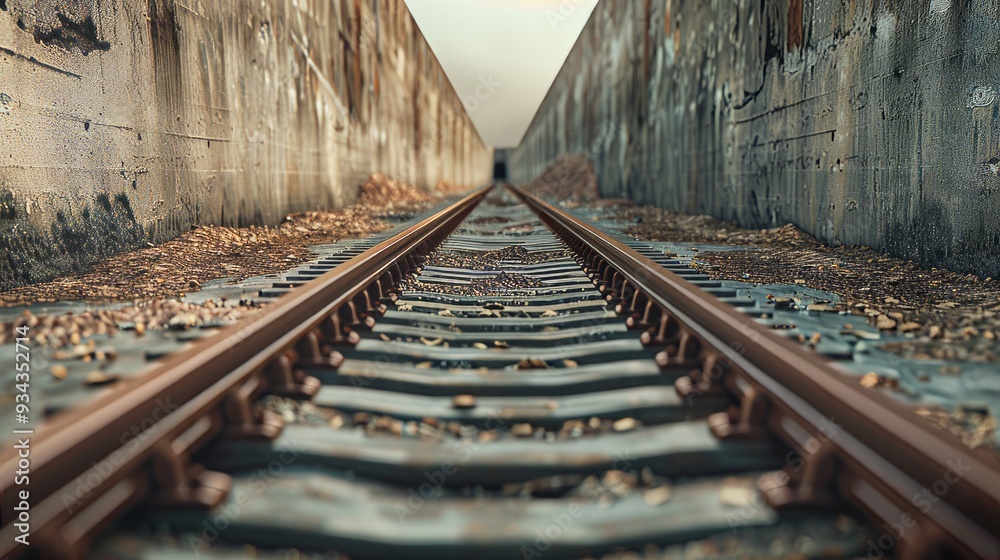 Obraz premium concrete rail road