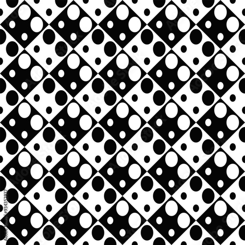 Geometrical ellipse pattern background - monochrome repeating abstract vector graphic design with ellipses