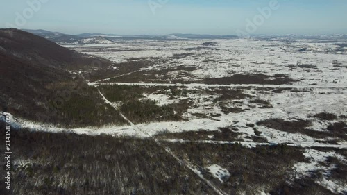 snow covered mountains