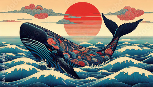 浮世絵（Ukiyoe）／鯨（hawk）
