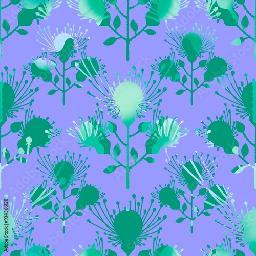 Simple floral seamless pattern with flowers for fabrics and cards and linens