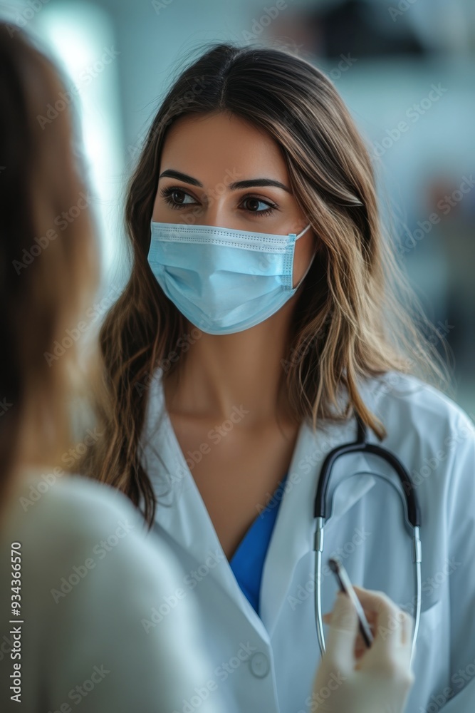 Doctor consulting a patient in a medical office during the day