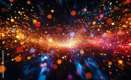 Colorful fireworks display over a dark sky during a festive celebration at night