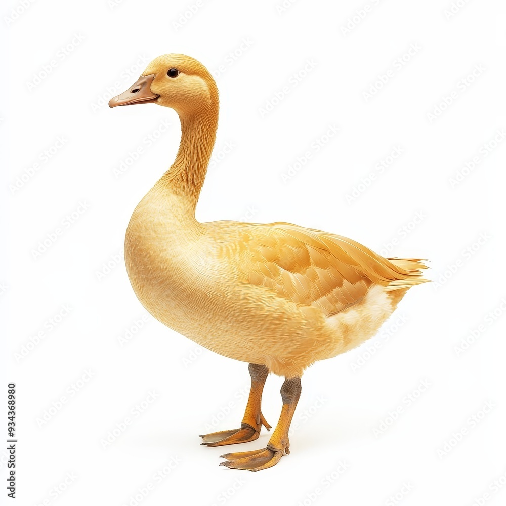 A duck stands on a white background A duck stands on a white background