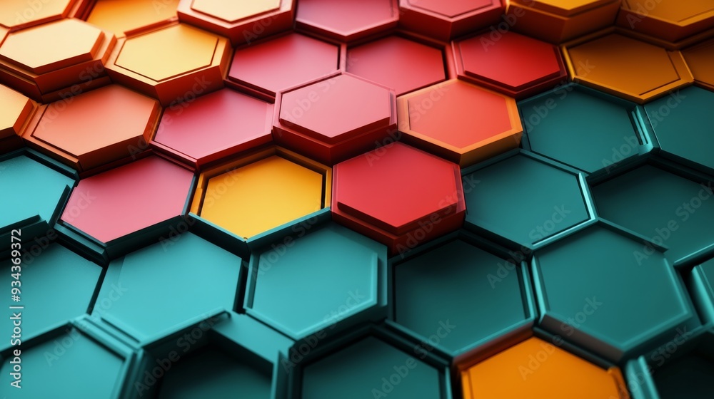 Colorful geometric shapes arranged in a modern abstract design Colorful geometric shapes arranged in a modern abstract design