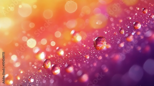Close-up of colorful flowers behind a rain-soaked window outdoors in a vibran...