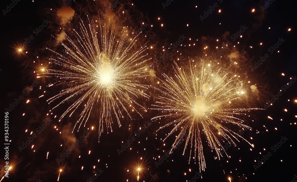 Fireworks display lighting up the night sky during a festive celebration Fireworks display lighting up the night sky during a festive celebration