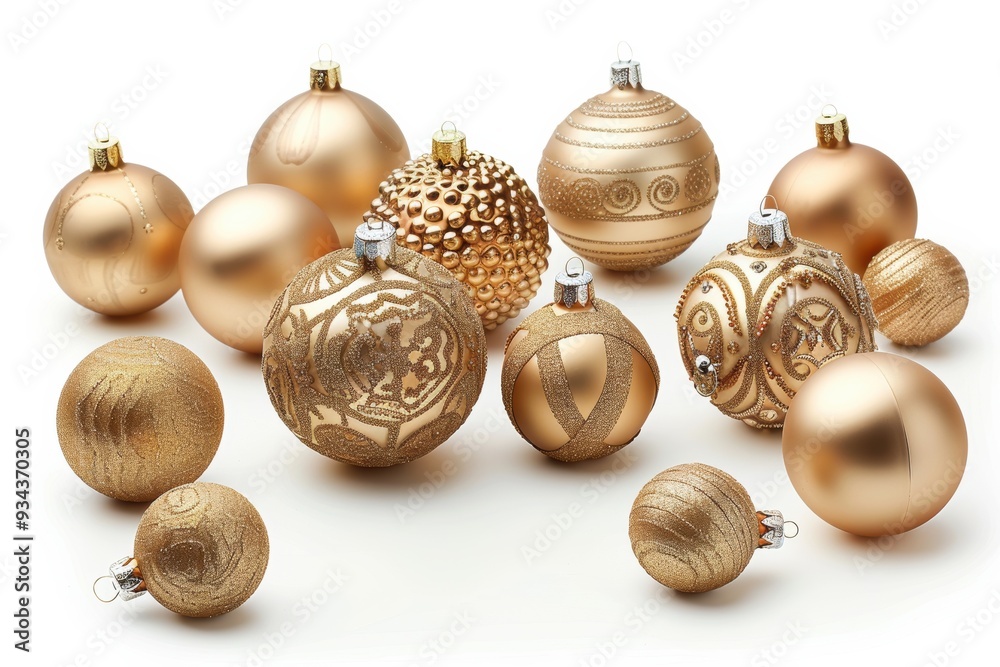 Golden Christmas Ornament Collection Golden Christmas Ornament Collection