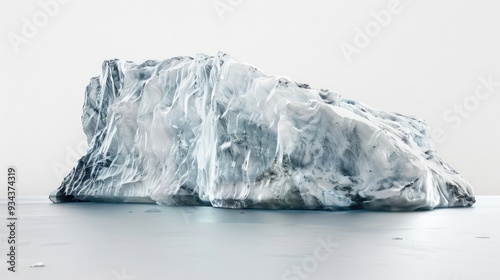 arge iceberg on white background  photo