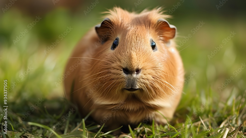 A Scandinavian style representation of a guinea pig AI generated illustration A Scandinavian style representation of a guinea pig AI generated illustration