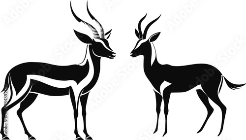 springbok vector art illustration vector illustration 