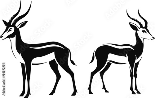 springbok vector art illustration vector illustration 