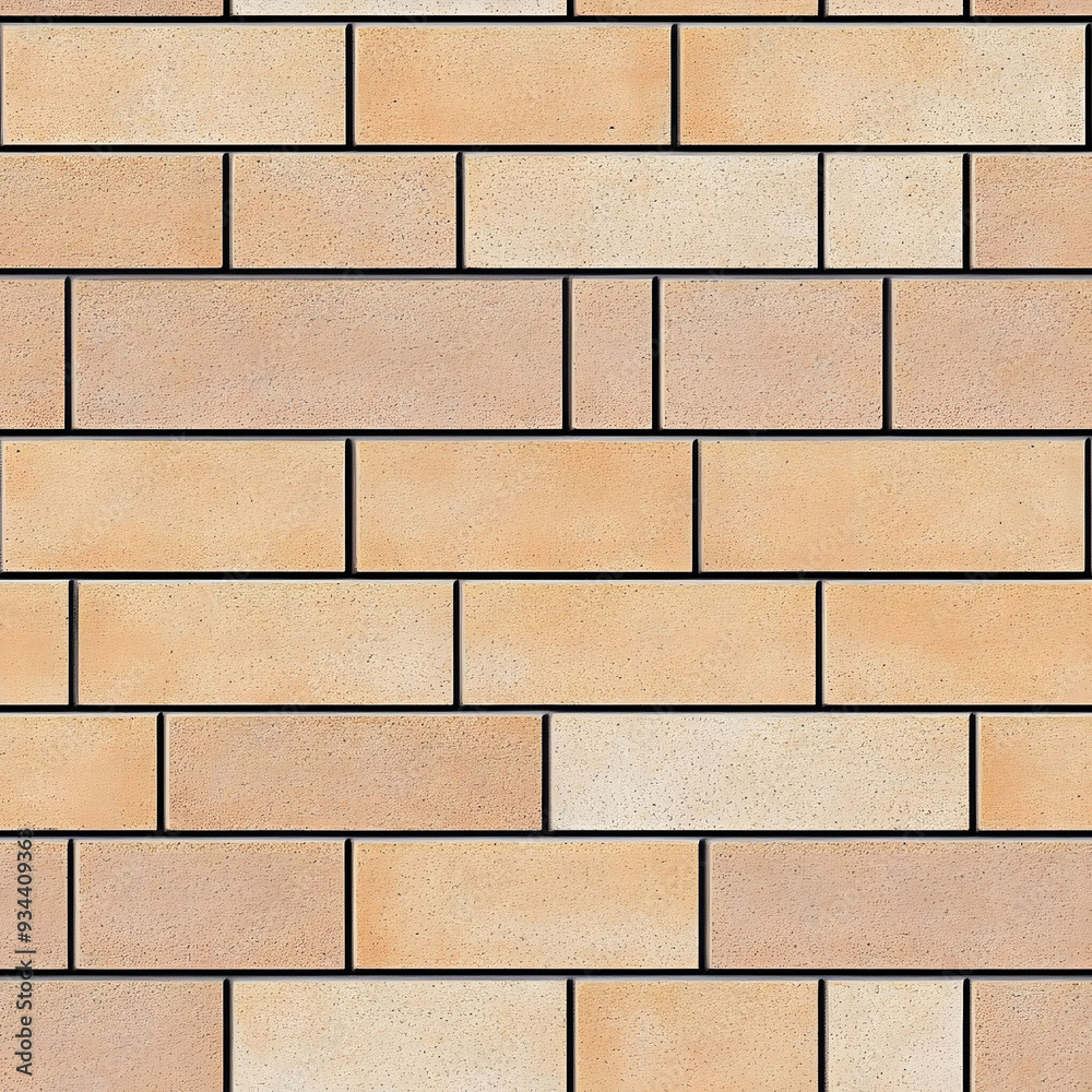 Naklejka premium seamless brick wall texture tile sandstone mortar joints for surface mapping stone bricks architecture game design 2d flat