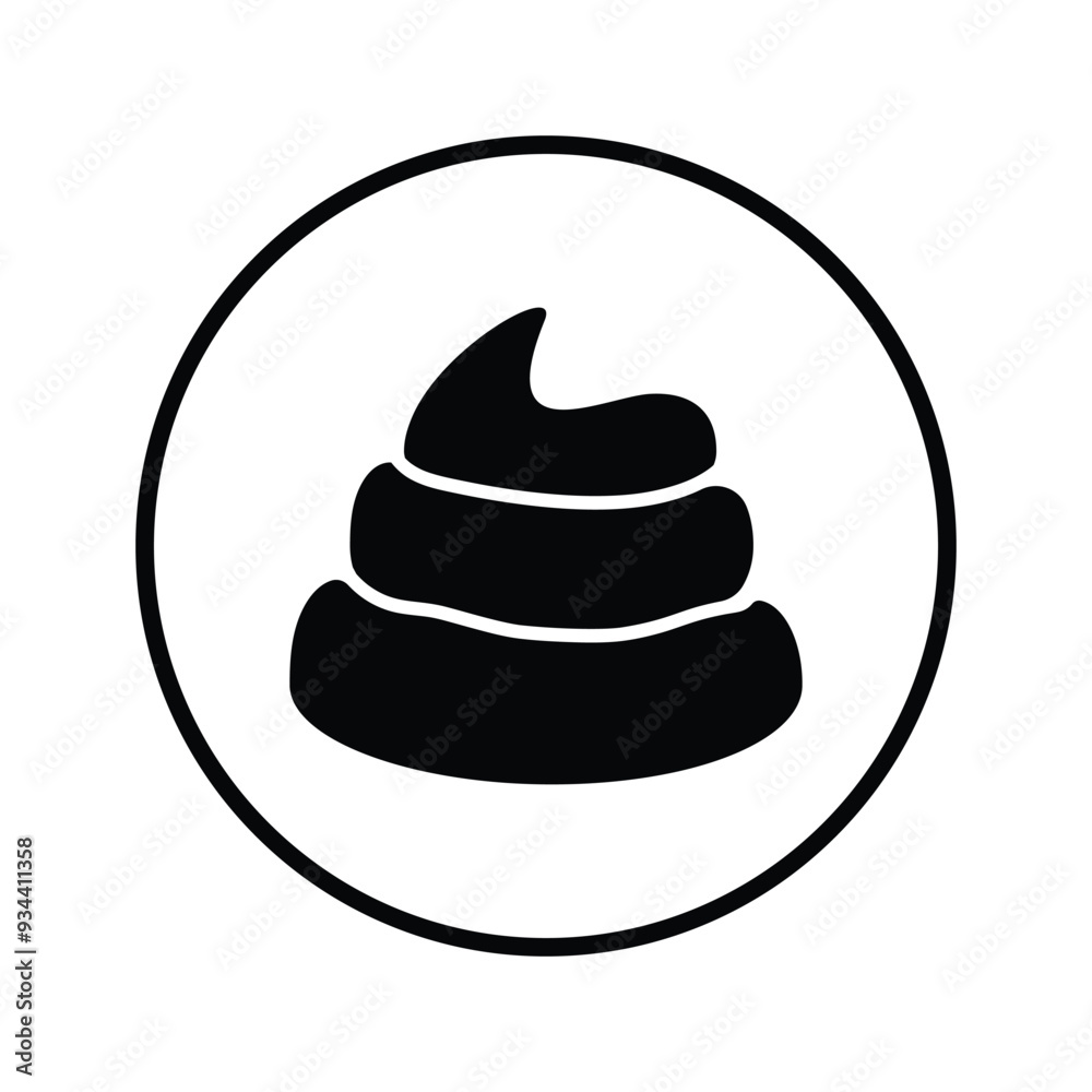 Set of Poop icon collection with circle. Dog shit symbol. Vector Illustration. Set of Poop icon collection with circle. Dog shit symbol. Vector Illustration.