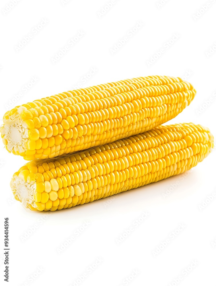 corn on the cob on white background
corn on the cob on white background