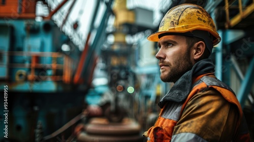 Highresolution photo of a crane operator at shipyard