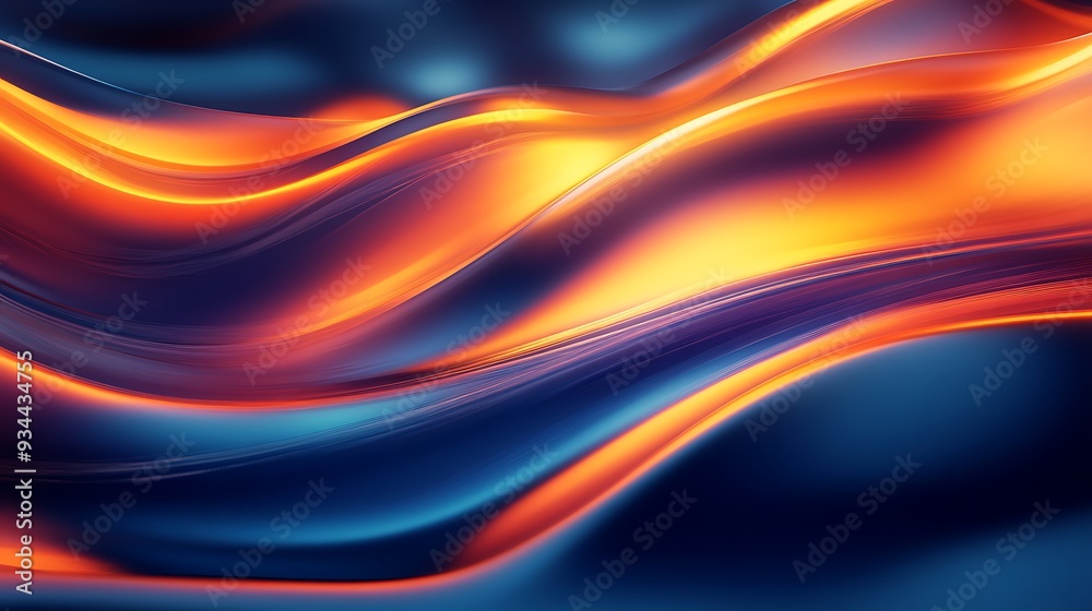 Abstract Blue and Orange Wavy Background Abstract Blue and Orange Wavy Background