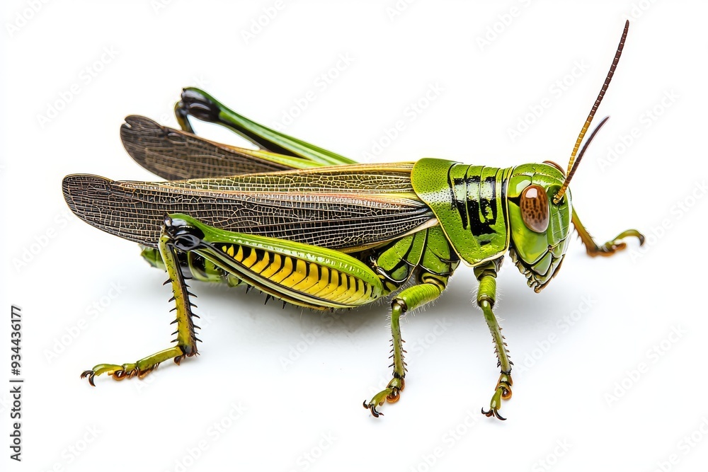 Grasshopper insect isolated on transparent background, entomology ...