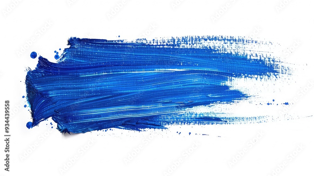 A blue paint stroke with a textured and layered effect, creating a unique abstract design on a white background. A blue paint stroke with a textured and layered effect, creating a unique abstract design on a white background.