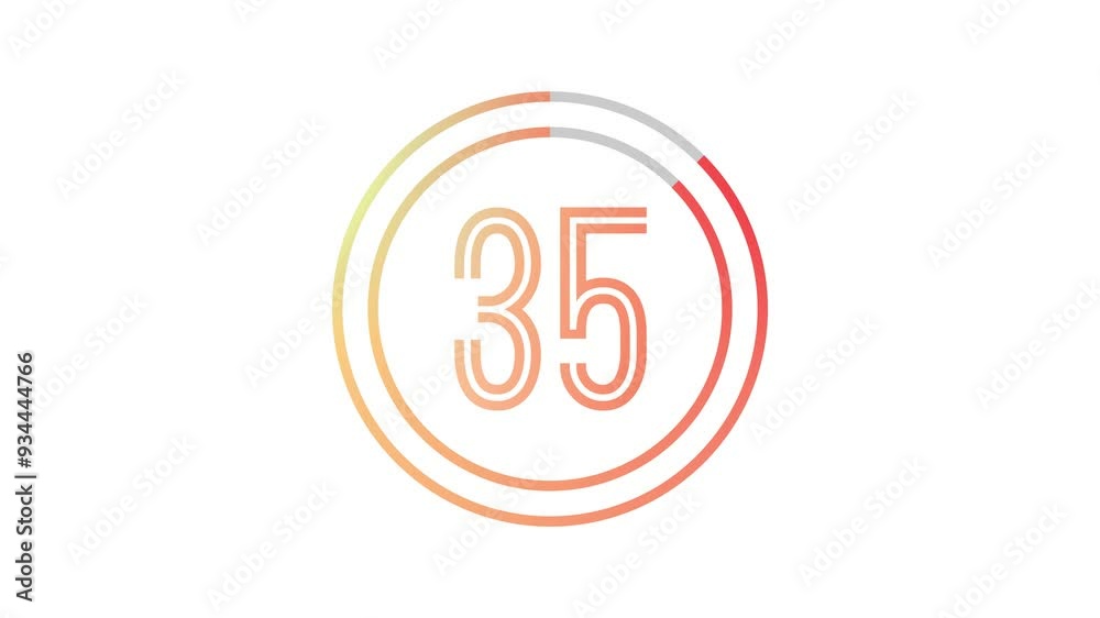 40-Second Double Ring Countdown Timer with Thin, Rounded Outline Font in Coral Gradient on White Background. Minimalist Design, Stylish 4K Motion Graphics. 40-Second Double Ring Countdown Timer with Thin, Rounded Outline Font in Coral Gradient on White Background. Minimalist Design, Stylish 4K Motion Graphics.