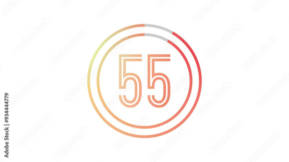 60-Second (1-minute) Double Ring Countdown Timer with Thin, Rounded Outline Font in Coral Gradient on White Background. Minimalist Design, Stylish 4K Motion Graphics. 60-Second (1-minute) Double Ring Countdown Timer with Thin, Rounded Outline Font in Coral Gradient on White Background. Minimalist Design, Stylish 4K Motion Graphics.