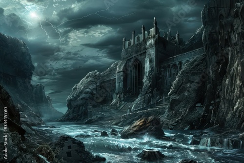 Stormy Ruins of a Fortified Coastline
