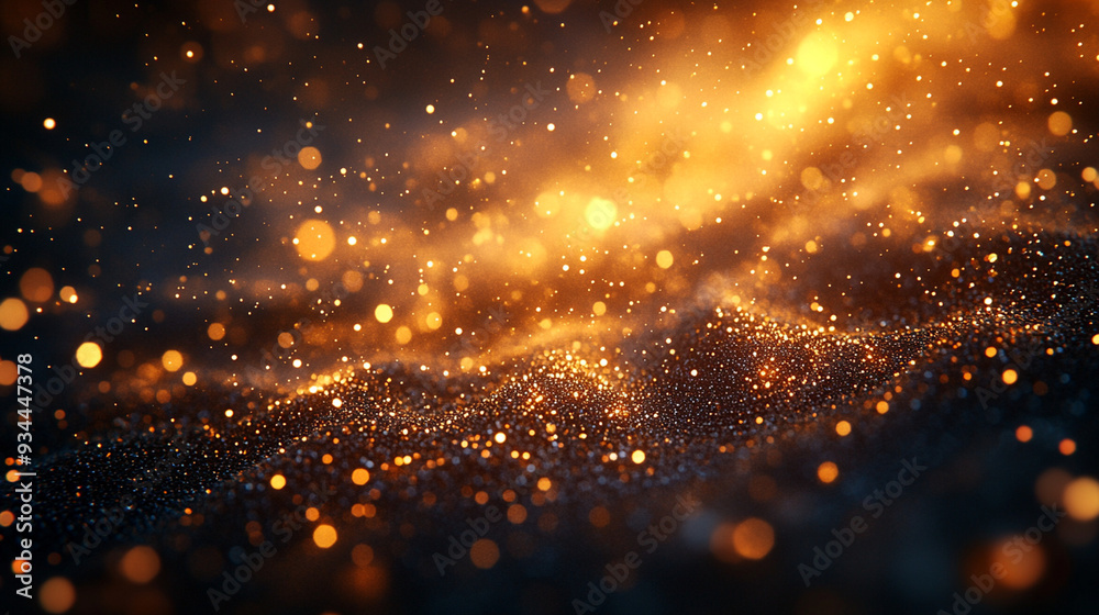 Naklejka premium golden dust particles
