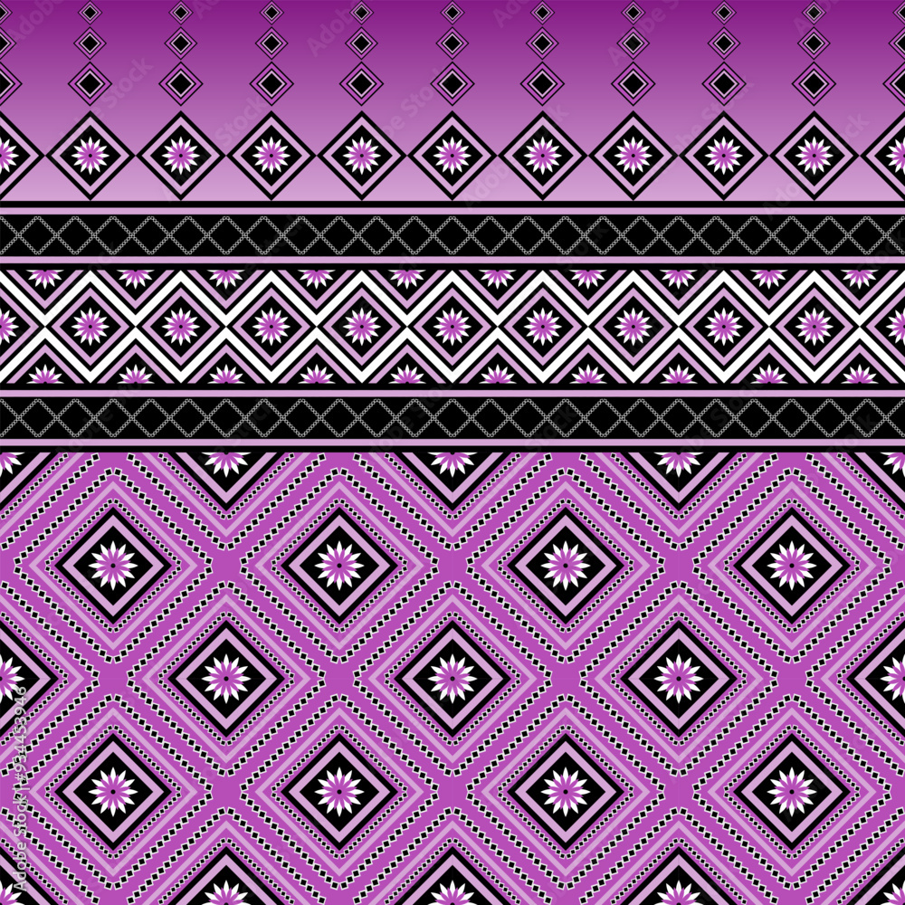 Ethnic geometric flower in pink color pattern. Native, traditional abstract endless art pattern design. Ethnic geometric flower in pink color pattern. Native, traditional abstract endless art pattern design.